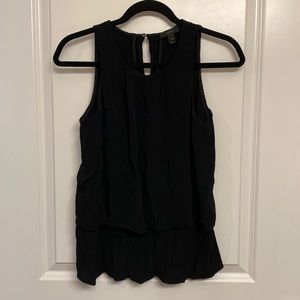 J Crew two tier black tank size 4